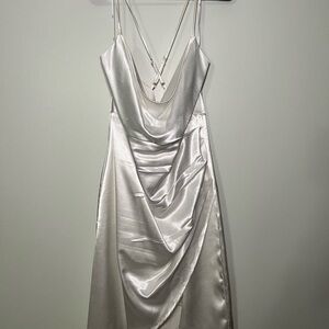 White Satin Dress